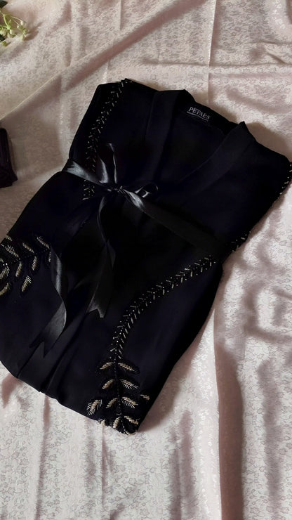 AFNAN | Luxury Hand-Embellished Black Abaya