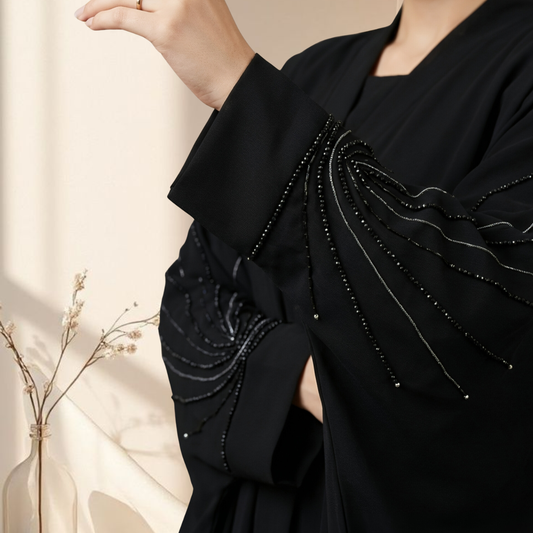 ELARA – Kaftan Style Embroidered Abaya