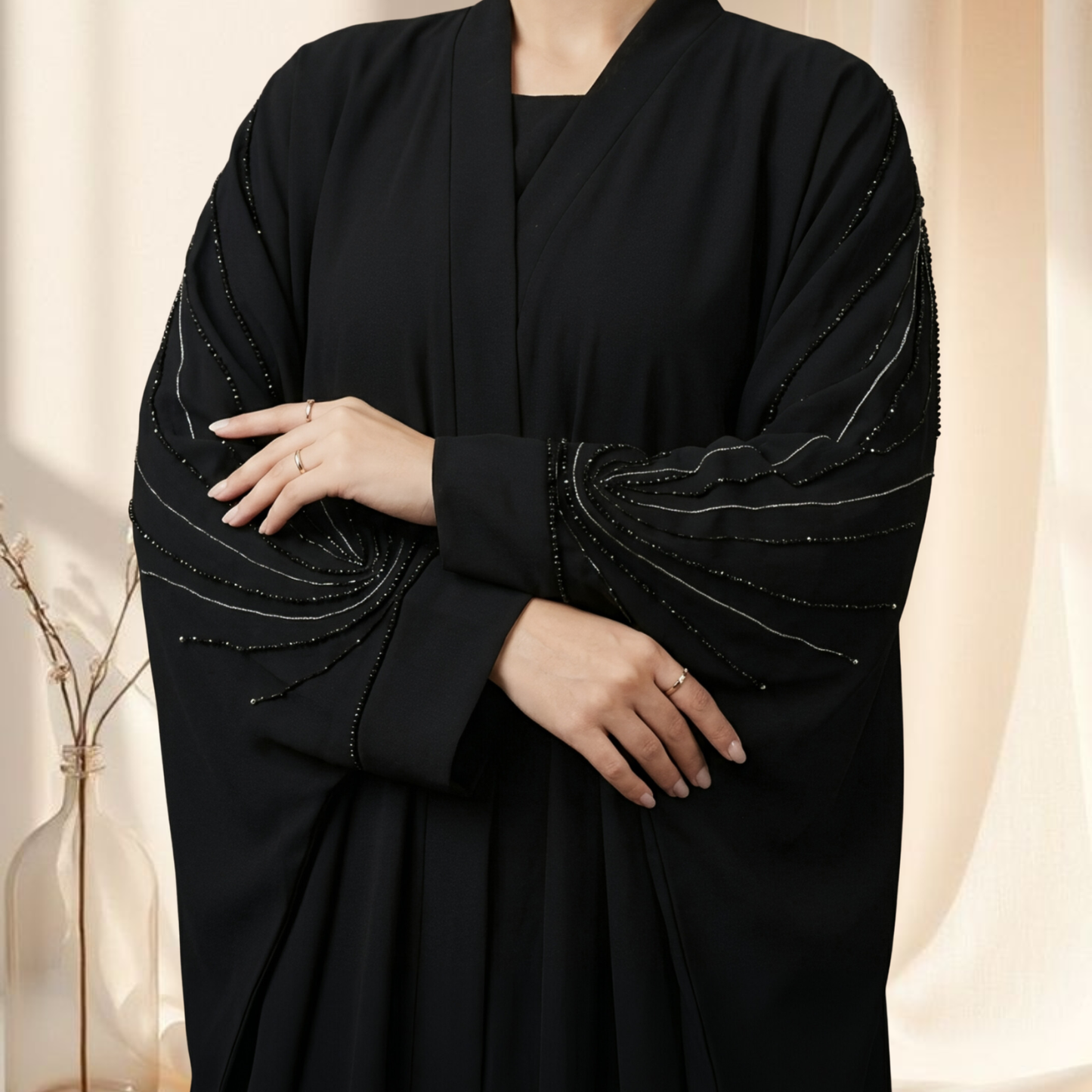 ELARA – Kaftan Style Embroidered Abaya